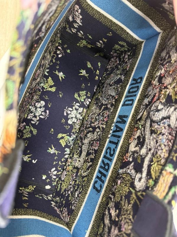 CHRISTIAN DIOR D Constellation Embroidery Book Tote Large Navy Blue - 7