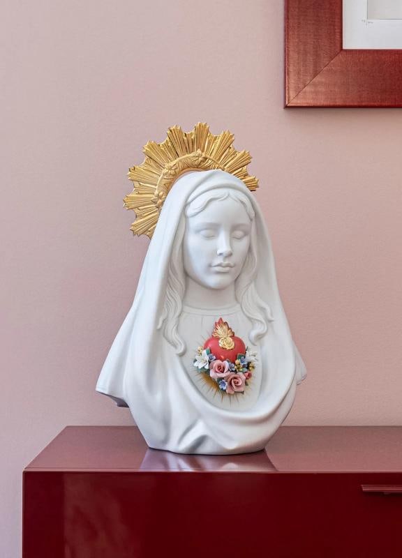 NEW LLADRO IMMACULATE HEART OF MARY SCULPTURE #9762 BRAND NIB RELIGIOUS - 2