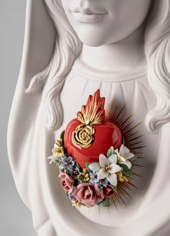 NEW LLADRO IMMACULATE HEART OF MARY SCULPTURE #9762 BRAND NIB RELIGIOUS - 3