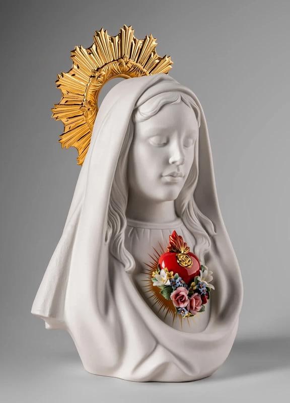 NEW LLADRO IMMACULATE HEART OF MARY SCULPTURE #9762 BRAND NIB RELIGIOUS - 4