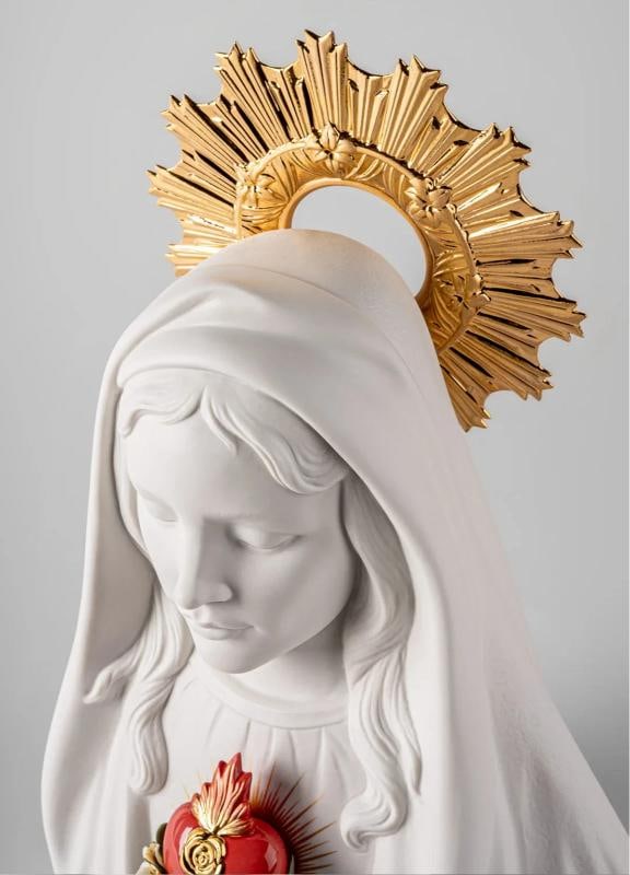 NEW LLADRO IMMACULATE HEART OF MARY SCULPTURE #9762 BRAND NIB RELIGIOUS - 6