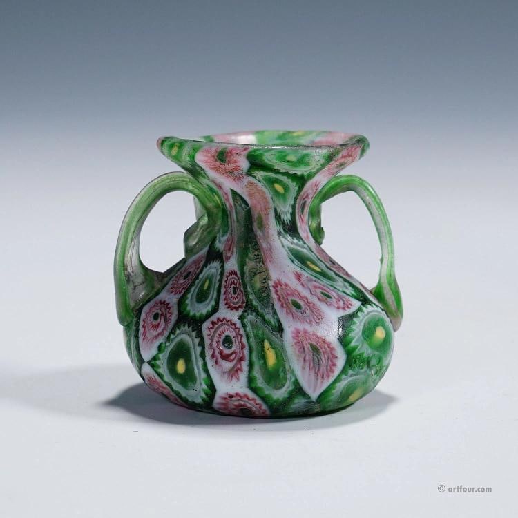 Set of Fife Antique Millefiori Vases by Fratelli Toso, Murano - 6