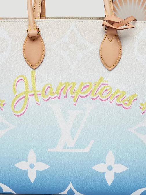 Louis Vuitton Blue Monogram Giant Canvas Hamptons By the Pool Onthego GM Tote... - 5