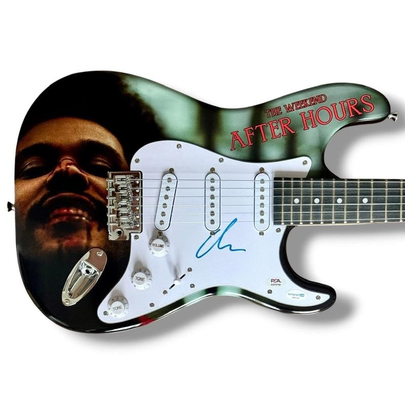 The Weekend Signed Guitar Custom Graphics PSA COA After Hours Blinding Lights (1 of 3)