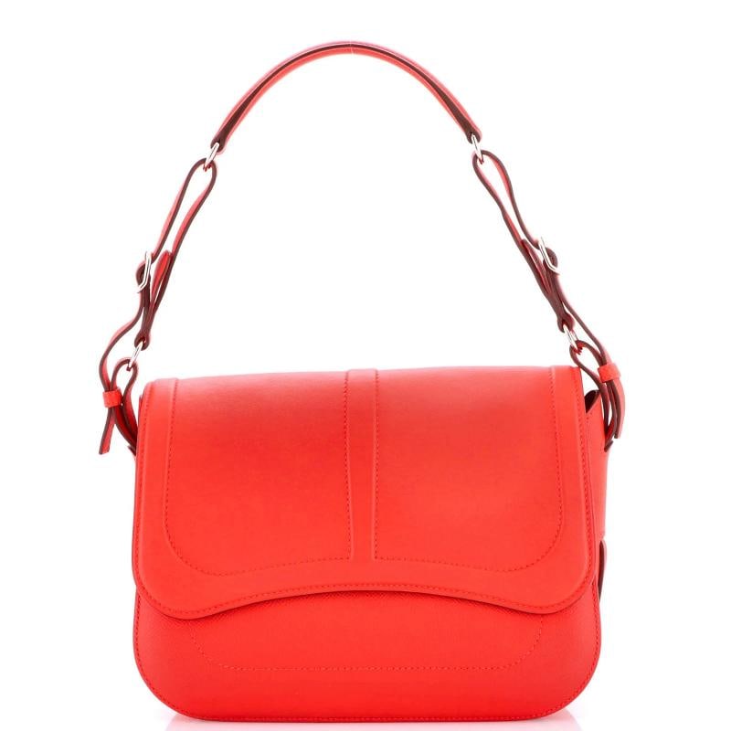 Hermes Harnais Shoulder Bag Epsom and Swift: Condition: Pre-owned - Good,Brand: Hermes,Exterior Material: Leather,Style: Shoulder Bags,Exterior Color: Red,Department: Women,Size: UnknownEstimated Retail Price: $9,200Condition: Very good. Exterio