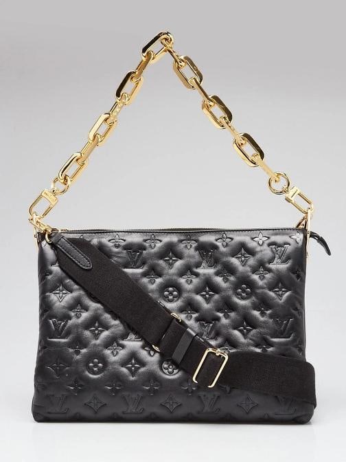 Louis Vuitton Black Monogram Embossed Leather Coussin MM Bag (1 of 12)