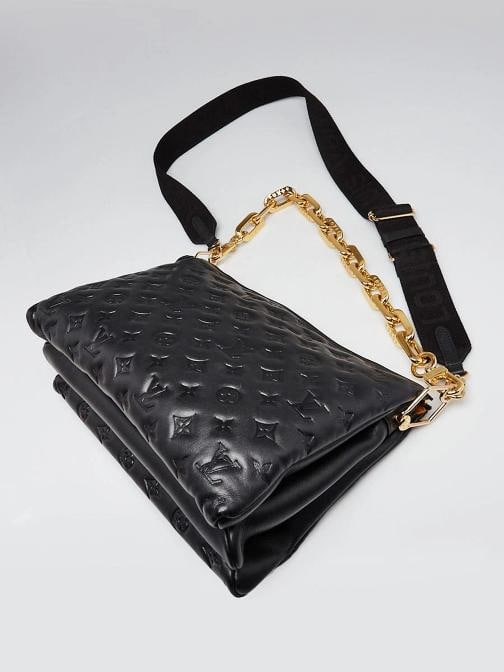 Louis Vuitton Black Monogram Embossed Leather Coussin MM Bag - 3