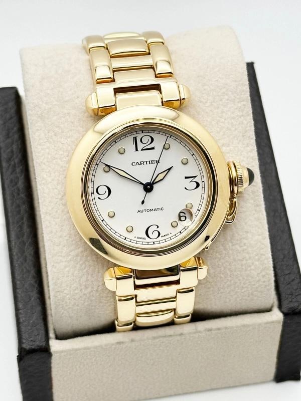 Cartier Pasha C Ref 1035 White Dial 18K Yellow Gold 35mm - 5
