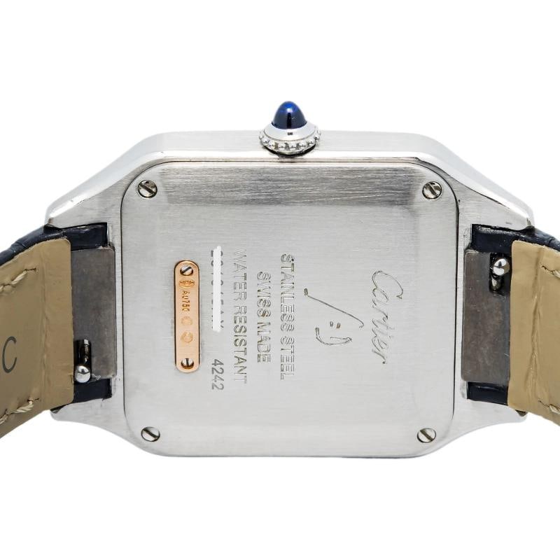 Cartier Santos Dumont W2SA0012 2021 Card Rose TwoTone Silver Dial Quartz 28mm - 6