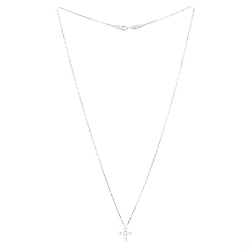 Harry Winston Cross Pendant Necklace Platinum with Diamonds Mini - 2