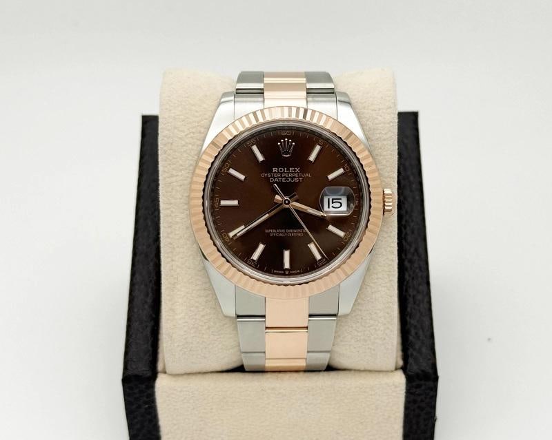 Rolex Datejust 41 126331 41mm Chocolate Dial 18k Rose Gold Steel Box Paper - 3
