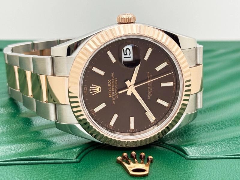 Rolex Datejust 41 126331 41mm Chocolate Dial 18k Rose Gold Steel Box Paper - 8