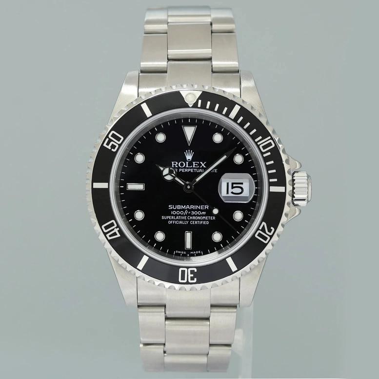 2005 MINT Rolex Submariner Date 16610 Steel Black 40mm Watch Box - 2