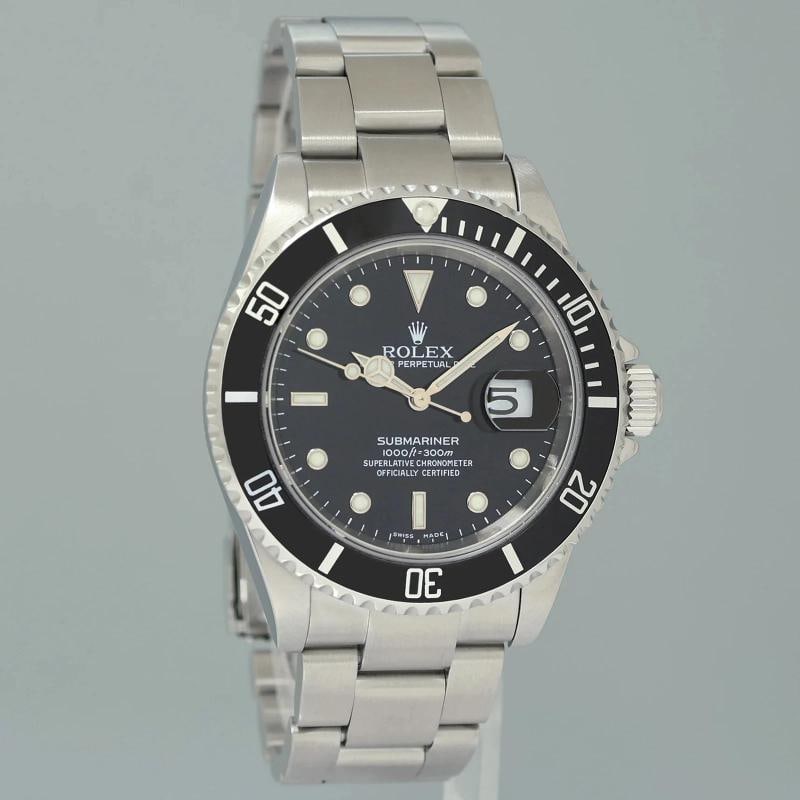 2005 MINT Rolex Submariner Date 16610 Steel Black 40mm Watch Box - 3