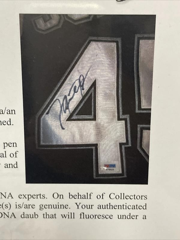 RARE~ Michael Jordan Signed & Framed Birmingham Barons Baseball Jersey (PSA LOA) - 5