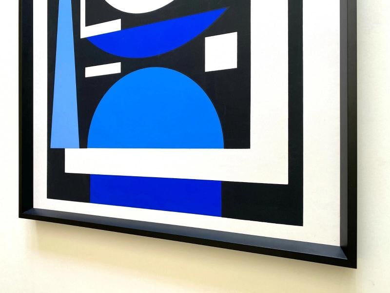 AUGUSTE HERBIN RARE 1975 MODERNIST SILKSCREEN PRINT FRAMED PARIS EXHBTN POSTER - 12