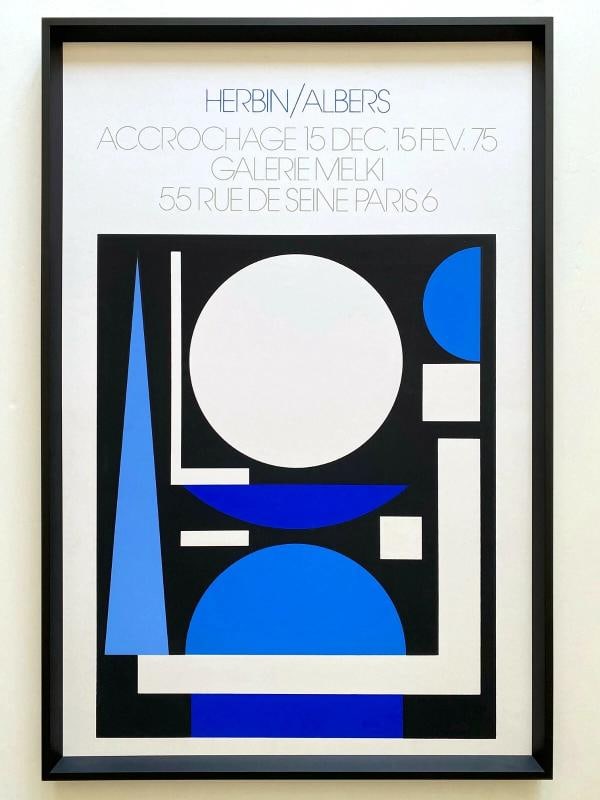 AUGUSTE HERBIN RARE 1975 MODERNIST SILKSCREEN PRINT FRAMED PARIS EXHBTN POSTER: Condition: Used,Size: Large,Artist: Auguste Herbin,Framing: Framed,Style: Mid-Century Modern, Abstract, Art Deco, Modernism,Item Height: 34 1/4",Item Width: 22 7/8",Material: Paper,Theme: Art,Type: Po