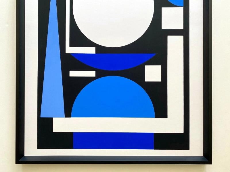 AUGUSTE HERBIN RARE 1975 MODERNIST SILKSCREEN PRINT FRAMED PARIS EXHBTN POSTER - 3