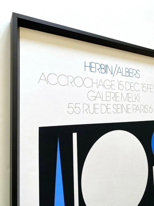 AUGUSTE HERBIN RARE 1975 MODERNIST SILKSCREEN PRINT FRAMED PARIS EXHBTN POSTER - 4