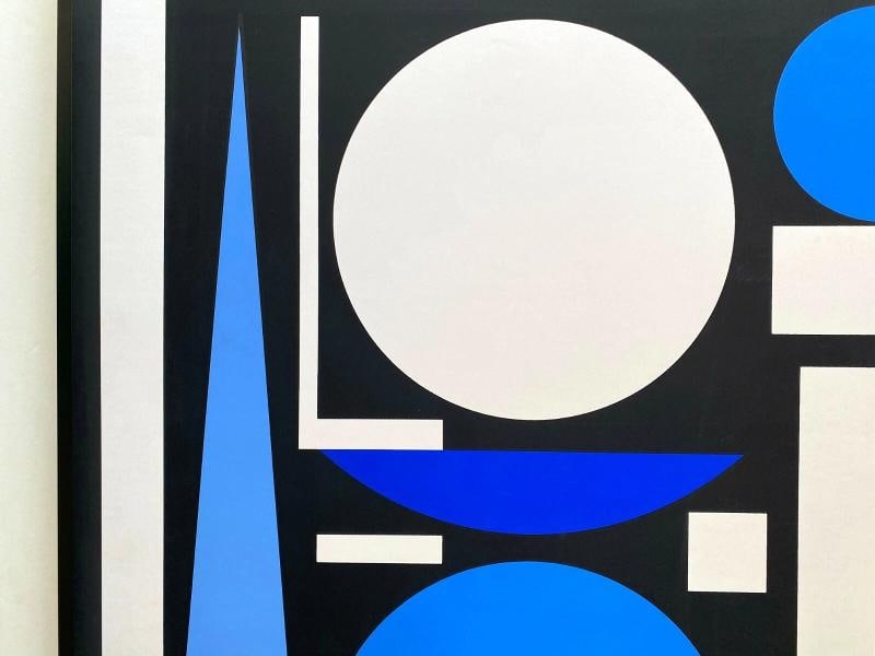 AUGUSTE HERBIN RARE 1975 MODERNIST SILKSCREEN PRINT FRAMED PARIS EXHBTN POSTER - 5