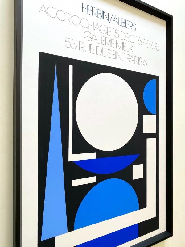AUGUSTE HERBIN RARE 1975 MODERNIST SILKSCREEN PRINT FRAMED PARIS EXHBTN POSTER - 6