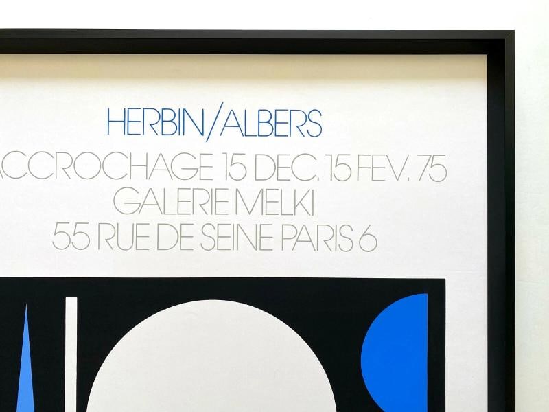 AUGUSTE HERBIN RARE 1975 MODERNIST SILKSCREEN PRINT FRAMED PARIS EXHBTN POSTER - 8
