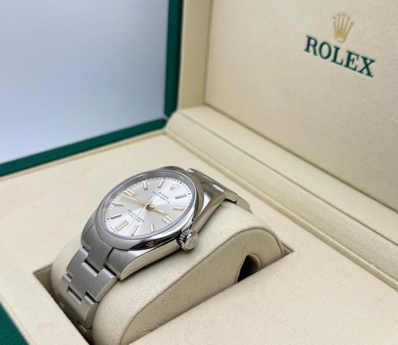 2025 Rolex Oyster Perpetual 134300 41mm Silver Dial Stainless Steel Box Papers - 3