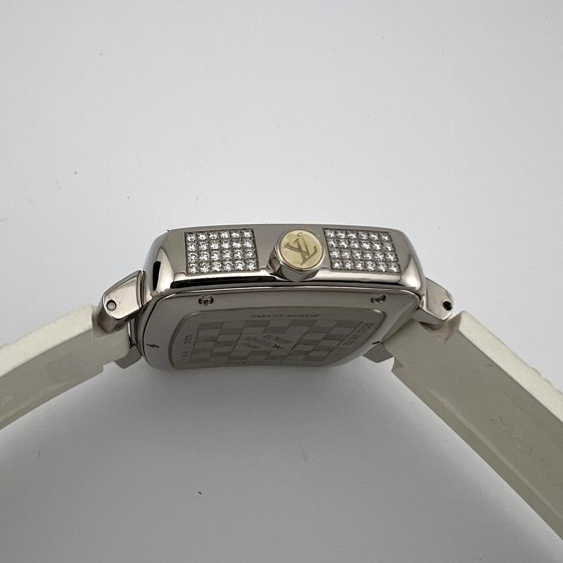 Louis Vuitton Damier Speedy Limited Edition Q231C 33mm 18k White Gold & Diamonds - 13