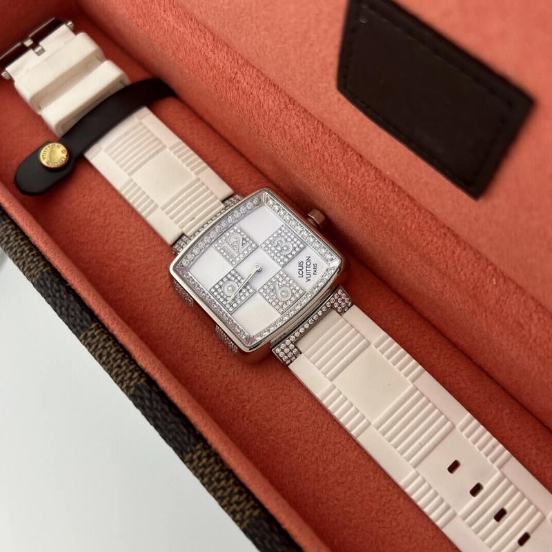 Louis Vuitton Damier Speedy Limited Edition Q231C 33mm 18k White Gold & Diamonds - 3