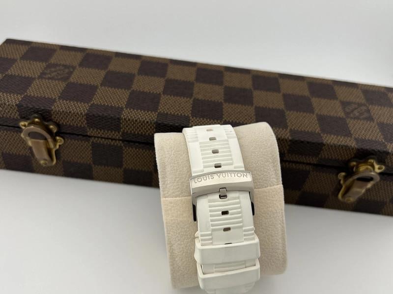 Louis Vuitton Damier Speedy Limited Edition Q231C 33mm 18k White Gold & Diamonds - 5