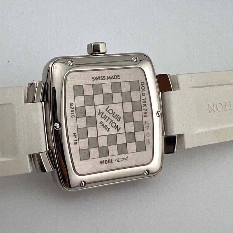 Louis Vuitton Damier Speedy Limited Edition Q231C 33mm 18k White Gold & Diamonds - 8