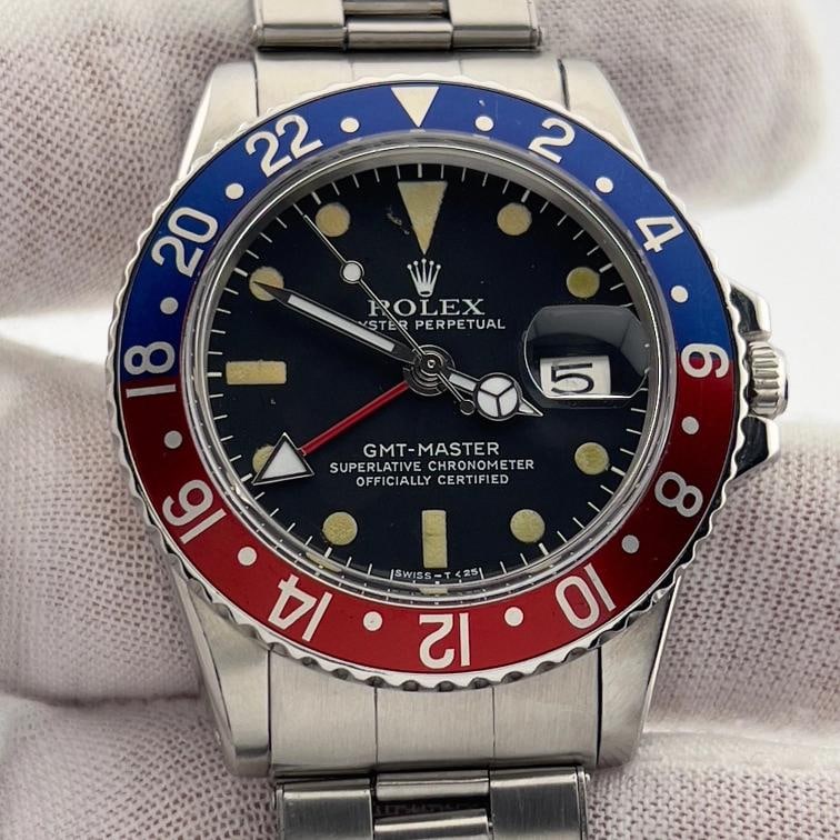 Vintage Rolex GMT-Master Pepsi 1675 40mm Red Blue Stainless Steel - 10
