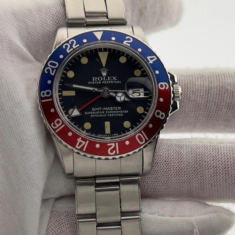 Vintage Rolex GMT-Master Pepsi 1675 40mm Red Blue Stainless Steel - 9