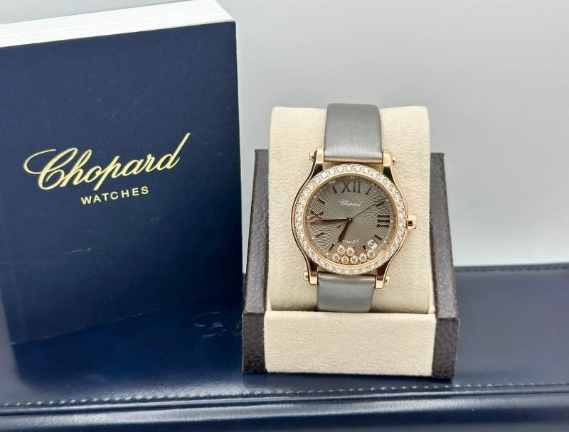 Chopard Happy Sport 274808-5014 36mm Floating Diamond 18K Rose Gold Box Papers - 2