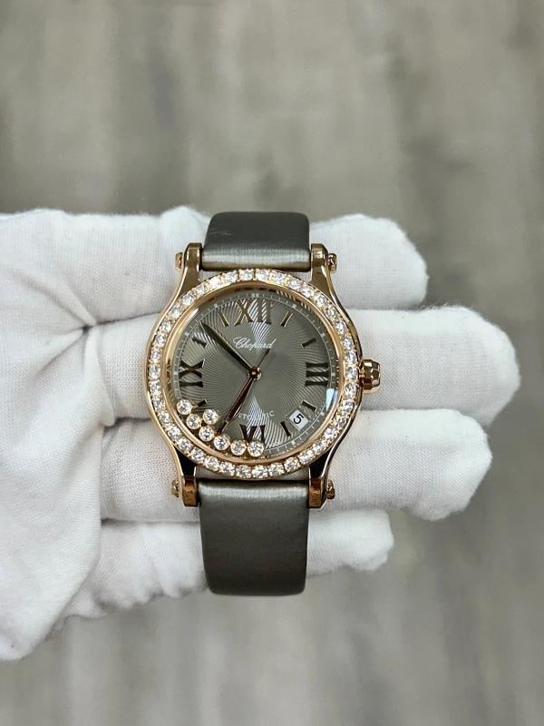 Chopard Happy Sport 274808-5014 36mm Floating Diamond 18K Rose Gold Box Papers - 4