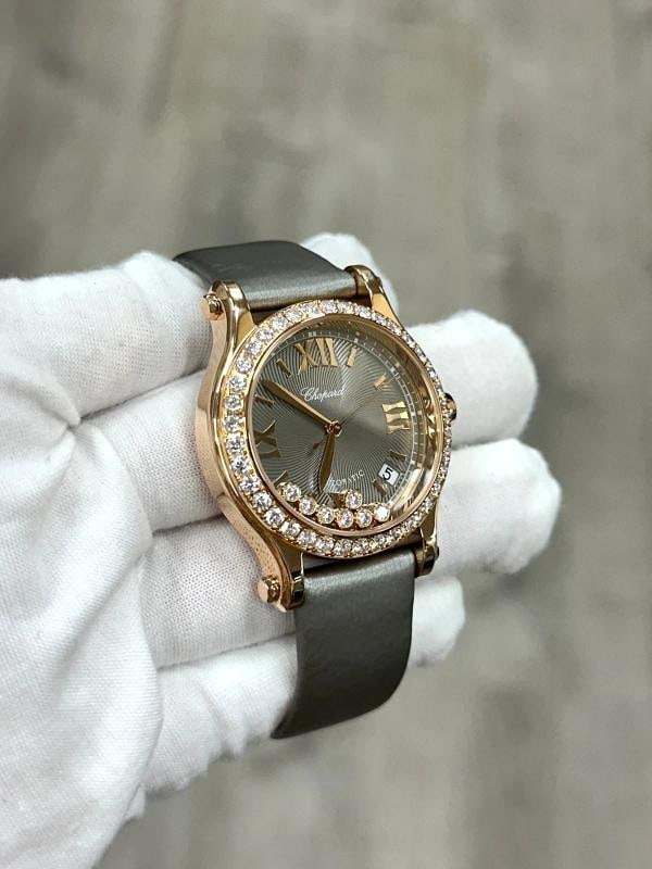 Chopard Happy Sport 274808-5014 36mm Floating Diamond 18K Rose Gold Box Papers - 5