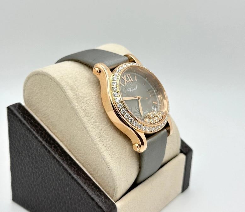 Chopard Happy Sport 274808-5014 36mm Floating Diamond 18K Rose Gold Box Papers - 8