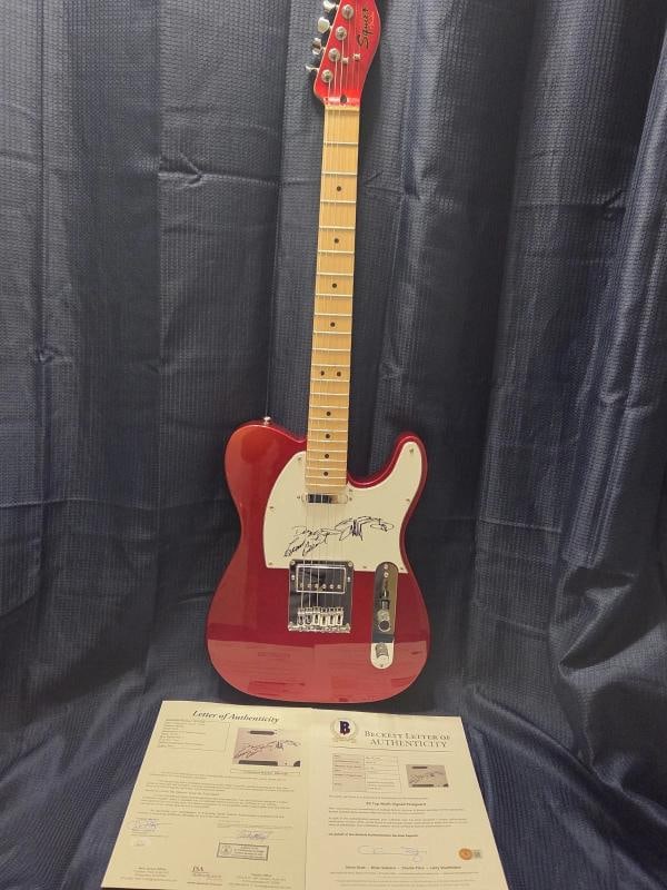ZZ TOP: Dusty Hill, Billy Gibbons & Frank Beard Signed Guitar (Beckett LOA + JSA LOA) - 10