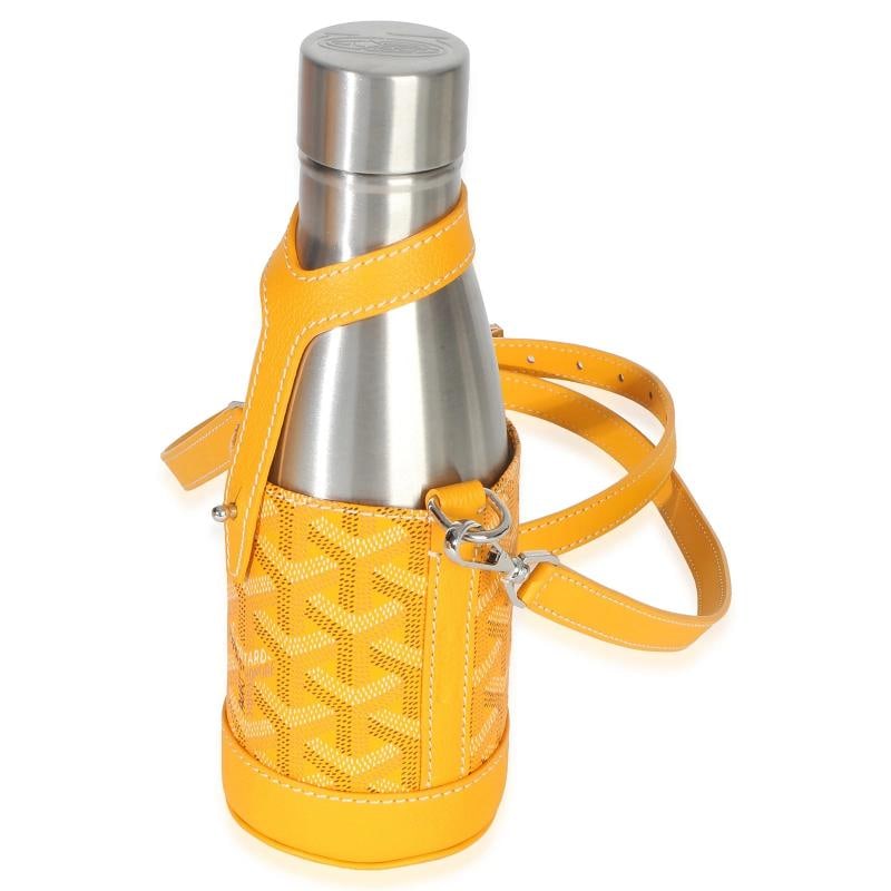 Goyard Yellow Goyardine Canvas Yonne MM Case & Flask - 2