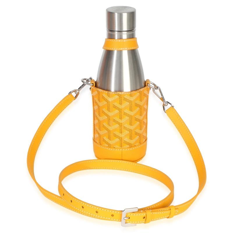 Goyard Yellow Goyardine Canvas Yonne MM Case & Flask - 4