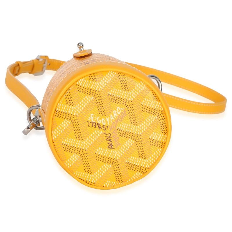 Goyard Yellow Goyardine Canvas Yonne MM Case & Flask - 6