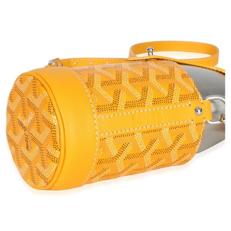 Goyard Yellow Goyardine Canvas Yonne MM Case & Flask - 7