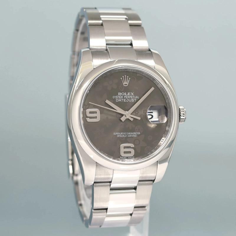 MINT 2014 Rolex DateJust 36mm 116200 Steel Oyster Floral Flower Dial Watch Box - 3