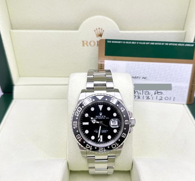 Rolex GMT Master II 116710LN 40mm Black Dial Ceramic Bezel Steel Box Paper - 3