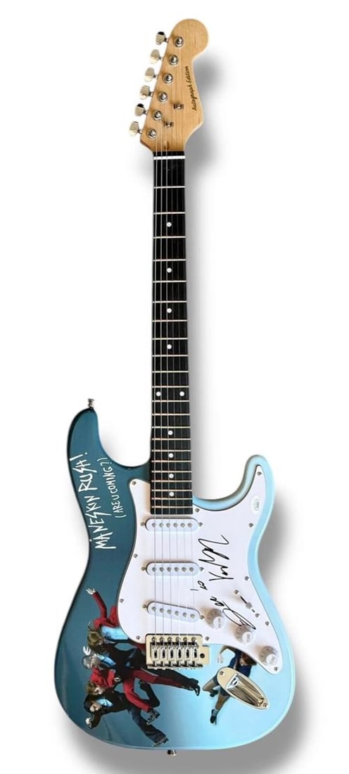 Maneskin Signed Guitar Custom Graphics JSA COA Damiano David Victoria De Angelis - 3