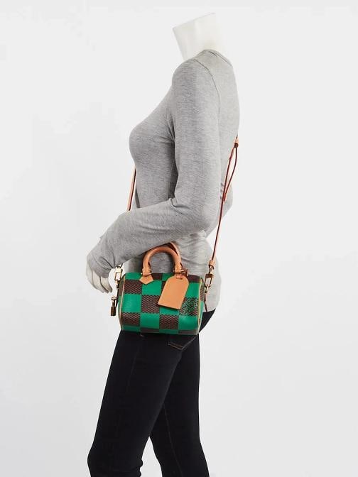 Louis Vuitton Green Damier Canvas Speedy 18 Bandouliere Pop Bag - 2
