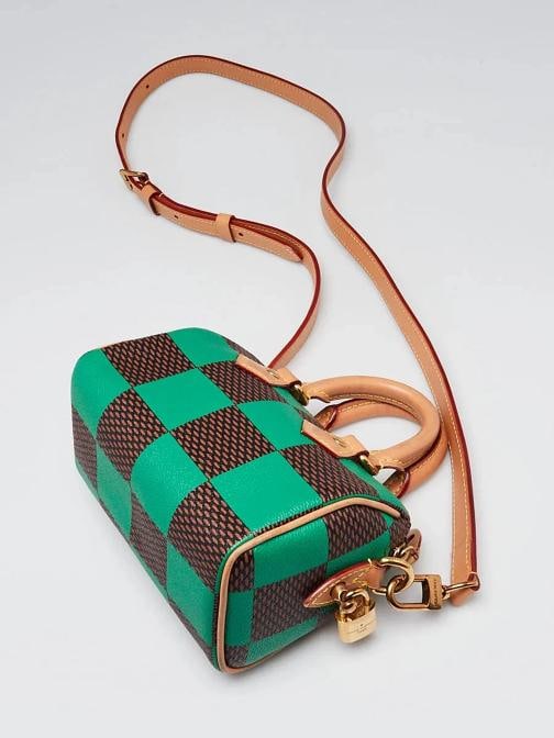 Louis Vuitton Green Damier Canvas Speedy 18 Bandouliere Pop Bag - 3