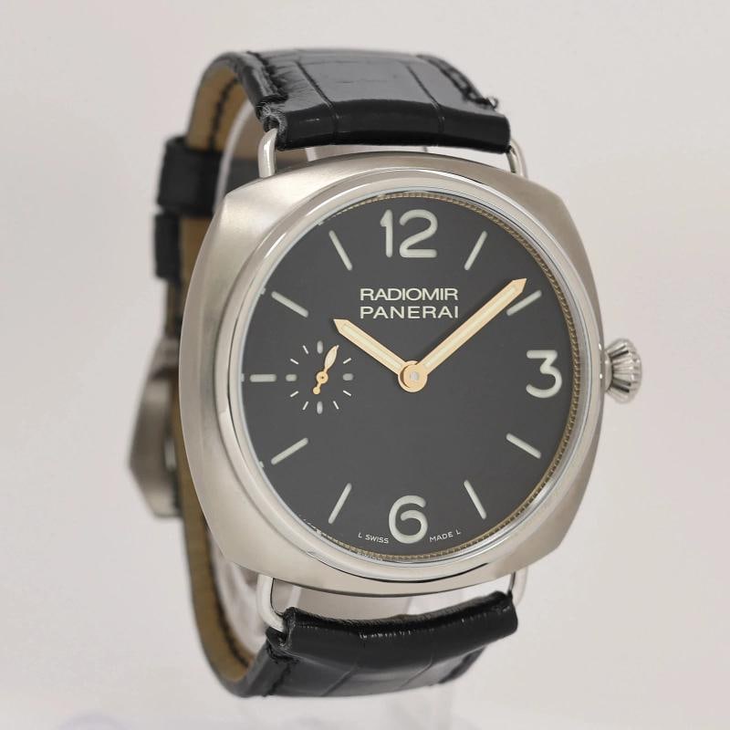 PAPERS Radiomir PANERAI Titanium 47mm Minerva PAM00309 Special Edition Watch - 5
