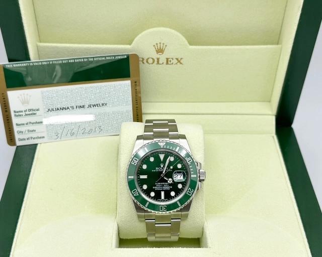 Rolex Submariner Hulk 116610LV Green Bezel Green Dial Stainless Steel Box Paper - 2