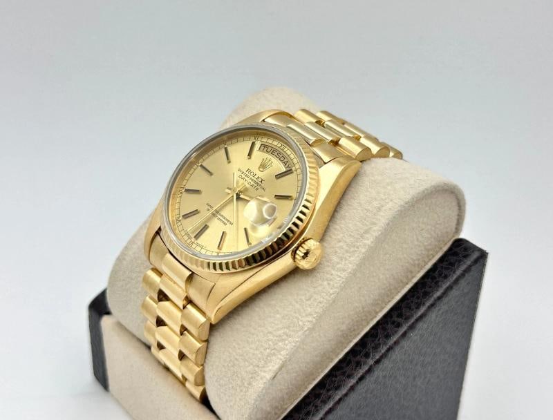 Rolex Day Date President 18038 36mm Champagne Dial 18K Yellow Gold - 3
